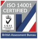 692 2 UKAS ISO 14001 accreditation logo for Greenzest Limited